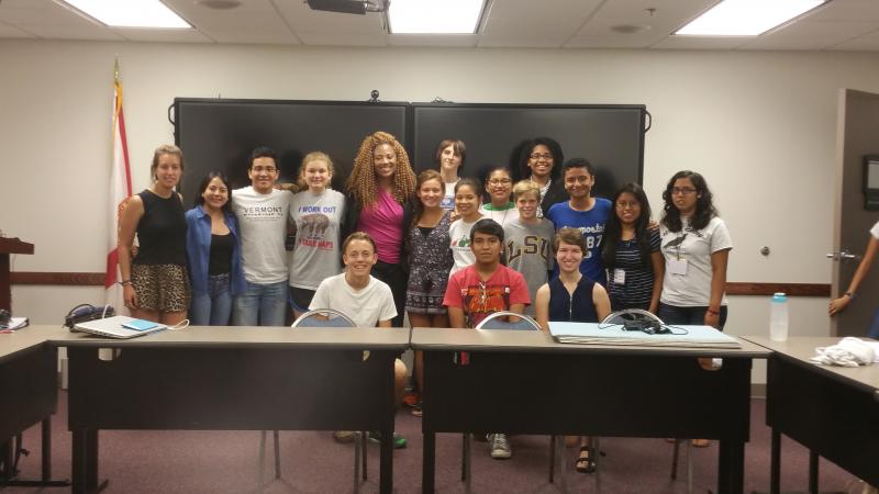 Dr. Eurydice training international students visiting Pensacola, Florida